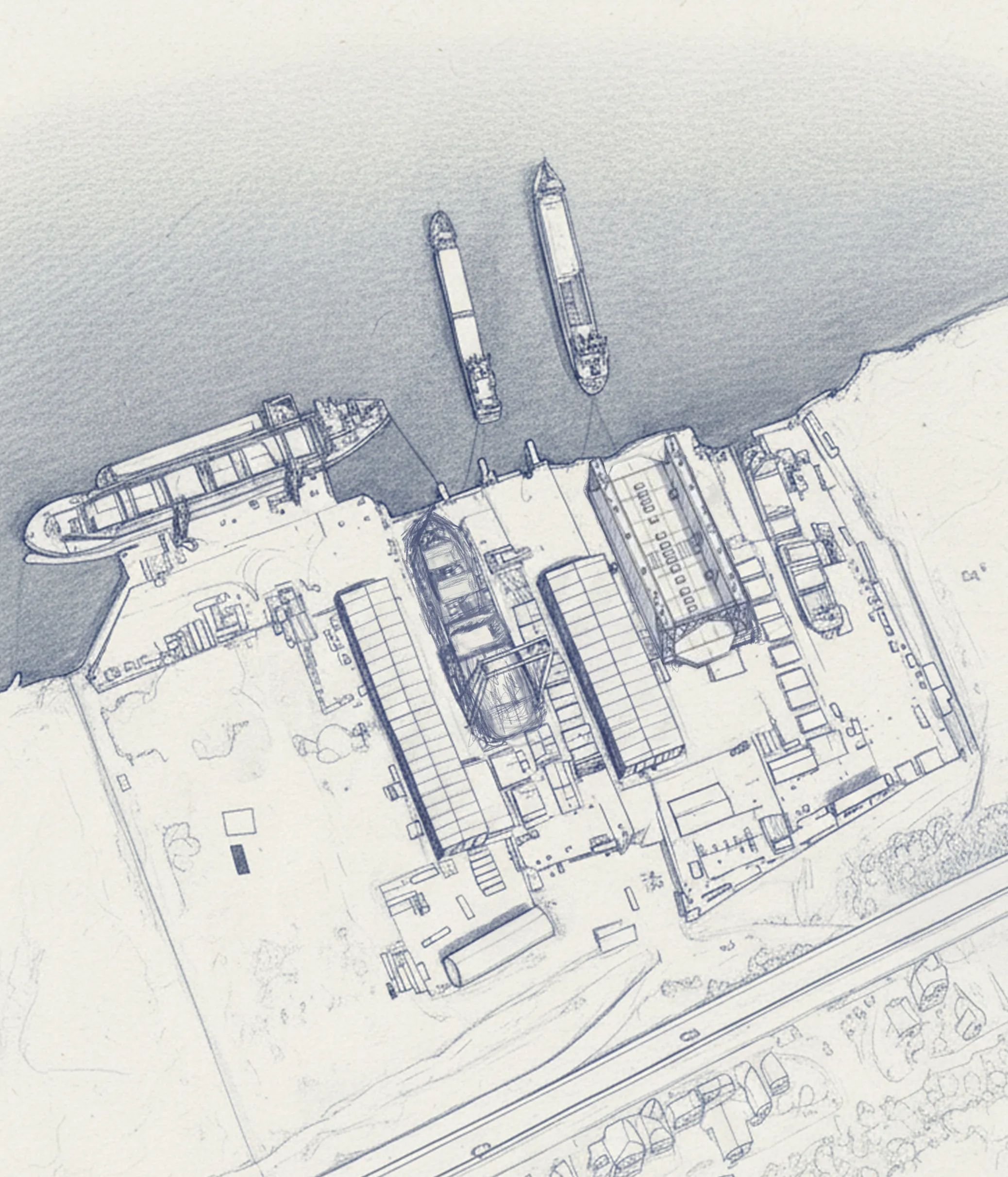 Aerial View of Trabzon Shipyard